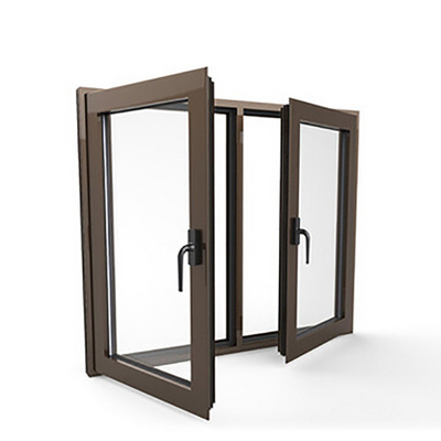 Aluminum Hurricane Impact Windows Casement Black Picture Window Double Glazed Black Steel Windows