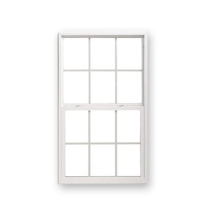 Aluminum Double Glazed Windows in Blue with Clear Glass and FiberGlass Screen Netting