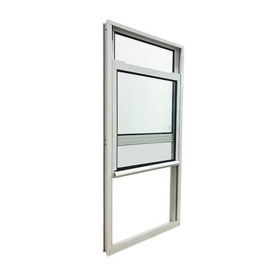 Aluminum Double Glazed Windows in Blue with Clear Glass and FiberGlass Screen Netting
