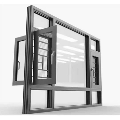 Custom Casement Horizontal Windows with Security Mesh and Stainless Steel Netting