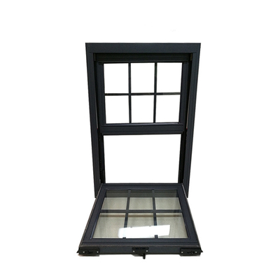 Design Courtyard Single Hung Sash Aluminum Windows with Fibreglass Screen Netting