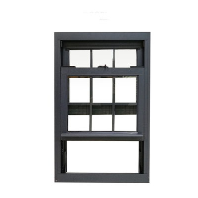 Design Courtyard Single Hung Sash Aluminum Windows with Fibreglass Screen Netting