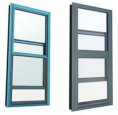 Design Courtyard Single Hung Sash Aluminum Windows with Fibreglass Screen Netting