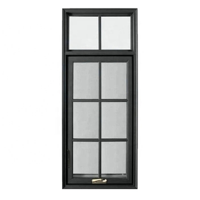 Horizontal Opening Pattern Aluminium Casement Windows With Blinds for Shielding Kitchen
