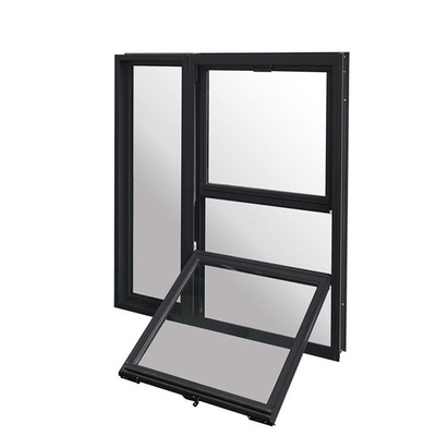 Double Hung Window with Upvc Frame and Stainless Steel Glass Screen Panel