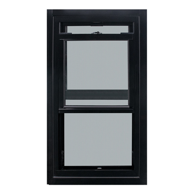 Double Hung Window with Upvc Frame and Stainless Steel Glass Screen Panel