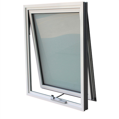 Top Chinese Awning Windows with Double Glass and FiberGlass Screen Netting Material
