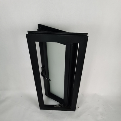 Modern House Window Hurricane Impact Tempered Glass Double Glazed Aluminum Casement Window