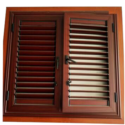 Family House Straight Style Aluminium Windows with Shutter Custom Design Essential