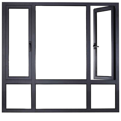Australia Standard Hurricane Proof Double Glaze Temper Glass Casement Horizontal Window