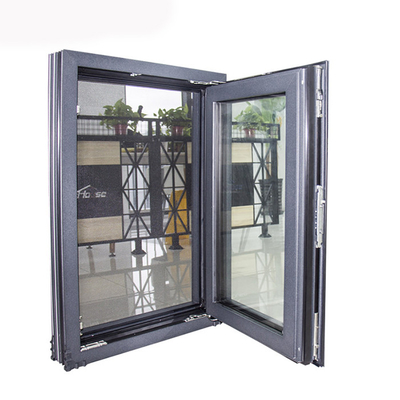 Australia Standard Hurricane Proof Double Glaze Temper Glass Casement Horizontal Window