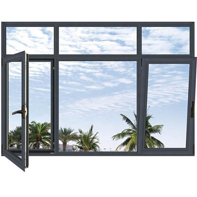 Australia Standard Hurricane Proof Double Glaze Temper Glass Casement Horizontal Window