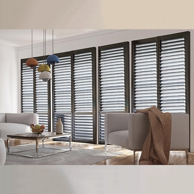 Hotel Electric Louvre Retractable Roman Fire Rated Safety Shutters with Side Motor