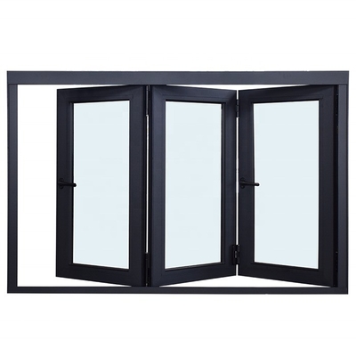 USA White Vinyl Triple Sliding Balcony Folding Window with Heat Insulation Function