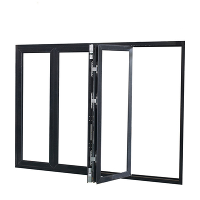 USA White Vinyl Triple Sliding Balcony Folding Window with Heat Insulation Function