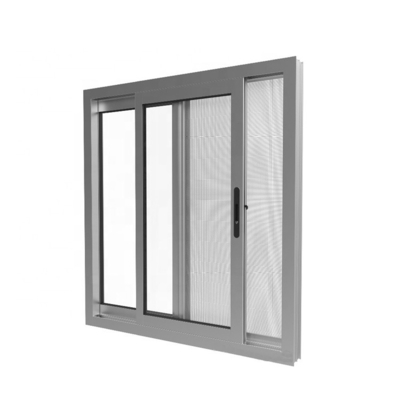2023 Folding Screen Aluminum Sliding Window with Tempered Glass and Motorized Function