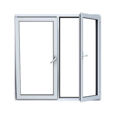 Hurricane Proof Double Glaze Tempered Glass Casement Window with Aluminum Alloy Frame