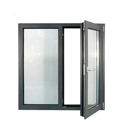 Aluminum Alloy Frame Custom Design Casement Insulated Window Door With Security Mesh