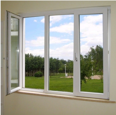 Aluminum Alloy Frame Custom Design Casement Insulated Window Door With Security Mesh
