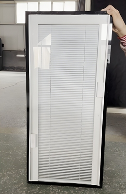 Home Office Aluminium Glass Sliding Windows with Vertical Shades and Built-In Blinds