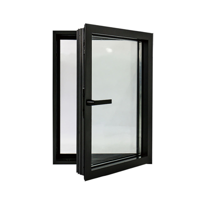 Aluminum Alloy Frame Custom Design Casement Insulated Window Door With Security Mesh