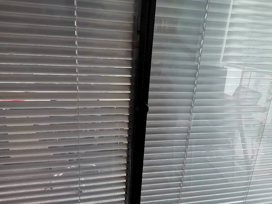 Home Office Aluminium Glass Sliding Windows with Vertical Shades and Built-In Blinds
