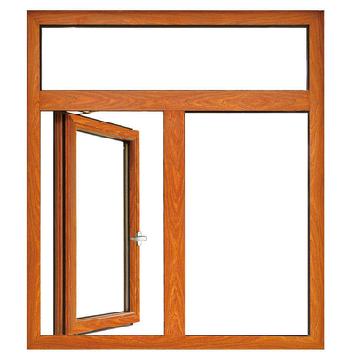 Aluminum Alloy Customized Casement Window with Double Glazing and Folding Screen