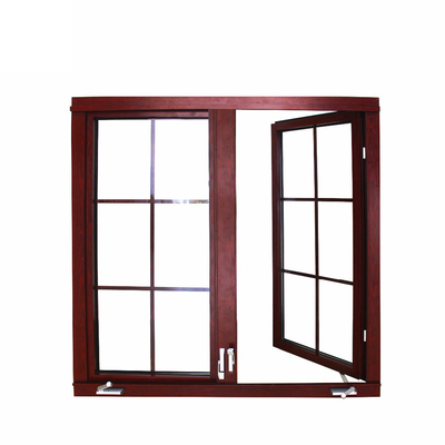 Garage Shed Aluminum Thermal Broken Double Glaze Casement Windows with Security Mesh