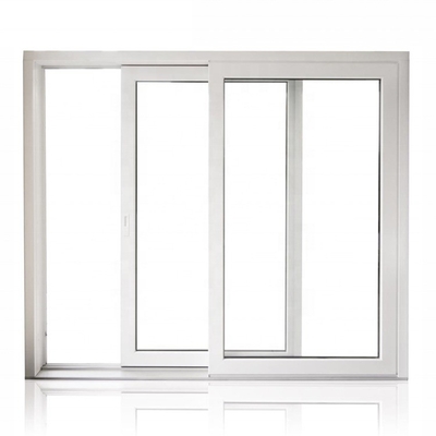 High Security System Lock Sliding Window Pvc with FiberGlass Screen Netting Material