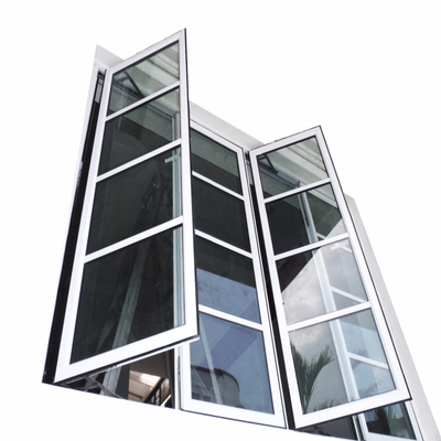 Aluminum Hurricane Impact Windows Casement Black Picture Window Double Glazed Black Steel Windows