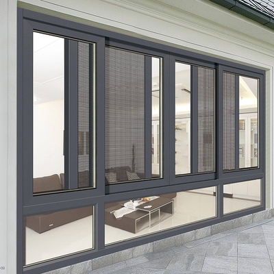 Super Tempered Tinted Glass Aluminum Sliding Window for Farmhouse Unbreakable Safety