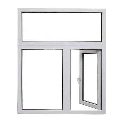Office Building Top Hung Upvc Casement Windows with Roller Shutter and Good Glass