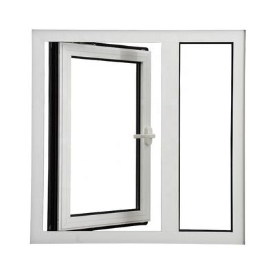 Office Building Top Hung Upvc Casement Windows with Roller Shutter and Good Glass