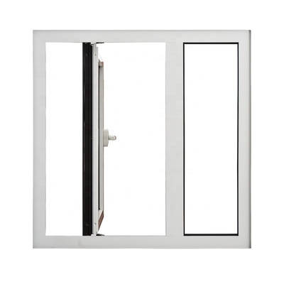 Office Building Top Hung Upvc Casement Windows with Roller Shutter and Good Glass