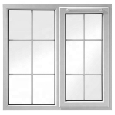 Black Frame Double Hung Black Vinyl Casement Window with Good Airtightness Advantage