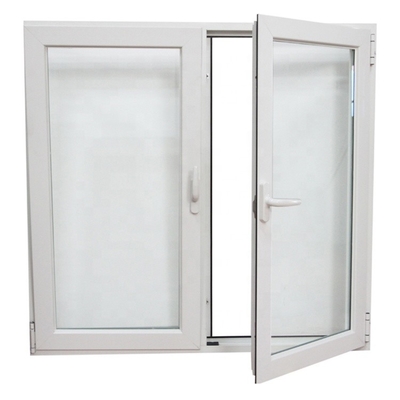 Black Frame Double Hung Black Vinyl Casement Window with Good Airtightness Advantage