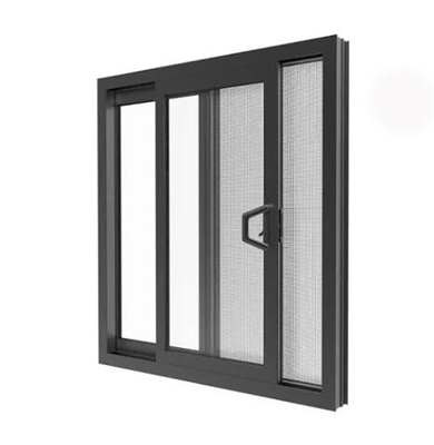 American Style Black Casement Windows with Double Glazing and FiberGlass Screen Netting