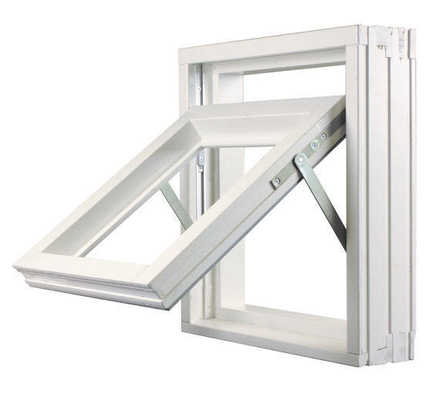 Reflective Gas Strut Spring UPVC Awning Window with Stainless Steel Screen Netting