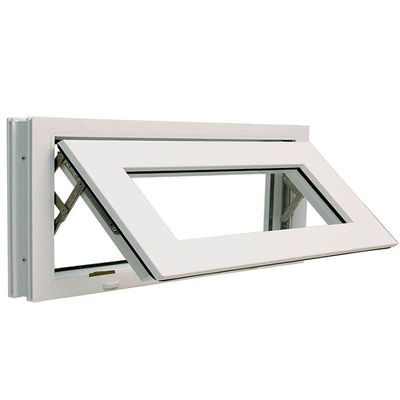 Reflective Gas Strut Spring UPVC Awning Window with Stainless Steel Screen Netting