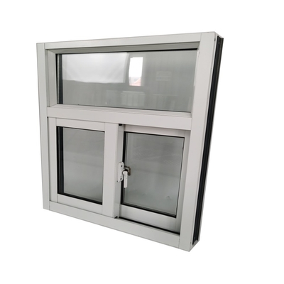 Modern Design Black Aluminum Sliding Window with High Security System and Security Bars
