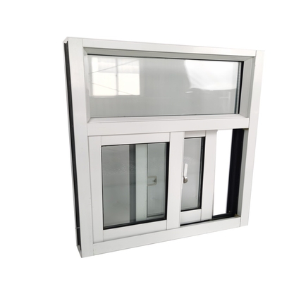 Modern Design Black Aluminum Sliding Window with High Security System and Security Bars