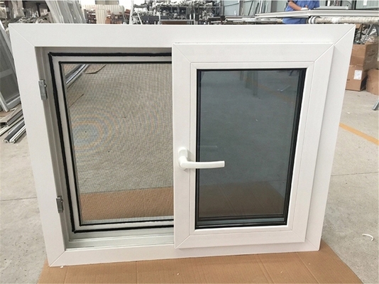 Tinted Double Glazed PVC Sliding Glass Office Reception Windows for Soundproofing