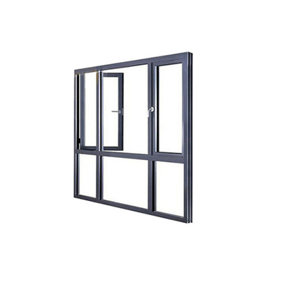 Novel Casement Horizontal Double Glass Windows with Stainless Steel Screen Netting