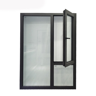 Novel Casement Horizontal Double Glass Windows with Stainless Steel Screen Netting