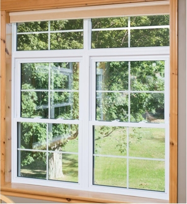 Upvc Soundproof Vinyl Windows Single Hung Plastic Window Design with Magnetic Screen