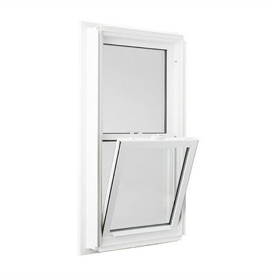Upvc Soundproof Vinyl Windows Single Hung Plastic Window Design with Magnetic Screen