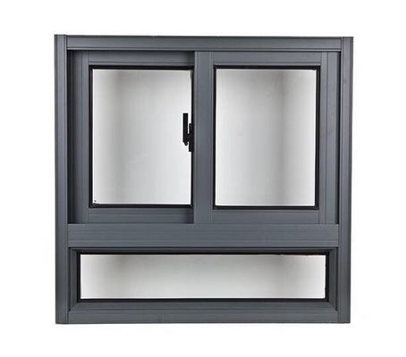 Top of Aluminum Sliding Glass Window Curved Security for Office Building Construction