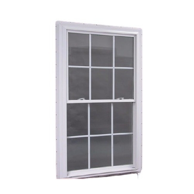 Pvc Frame Single Hung Plastic Sliding Windows with Tempered Glass Folding Screen