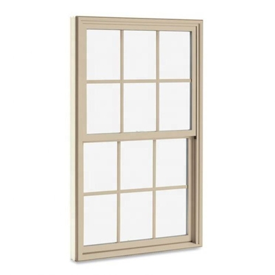 Pvc Frame Single Hung Plastic Sliding Windows with Tempered Glass Folding Screen
