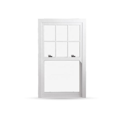 Pvc Frame Single Hung Plastic Sliding Windows with Tempered Glass Folding Screen